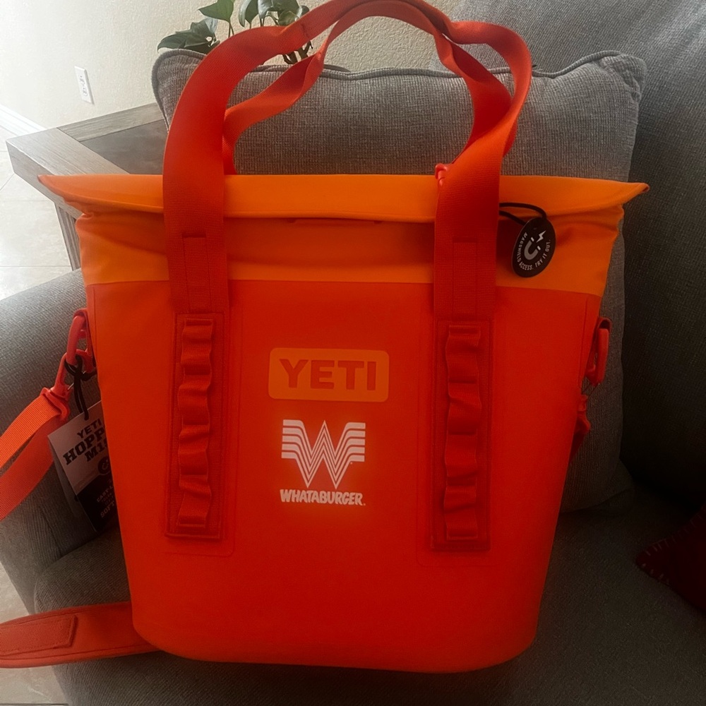 Yeti Orange Whataburger Hopper Soft Cooler Tote